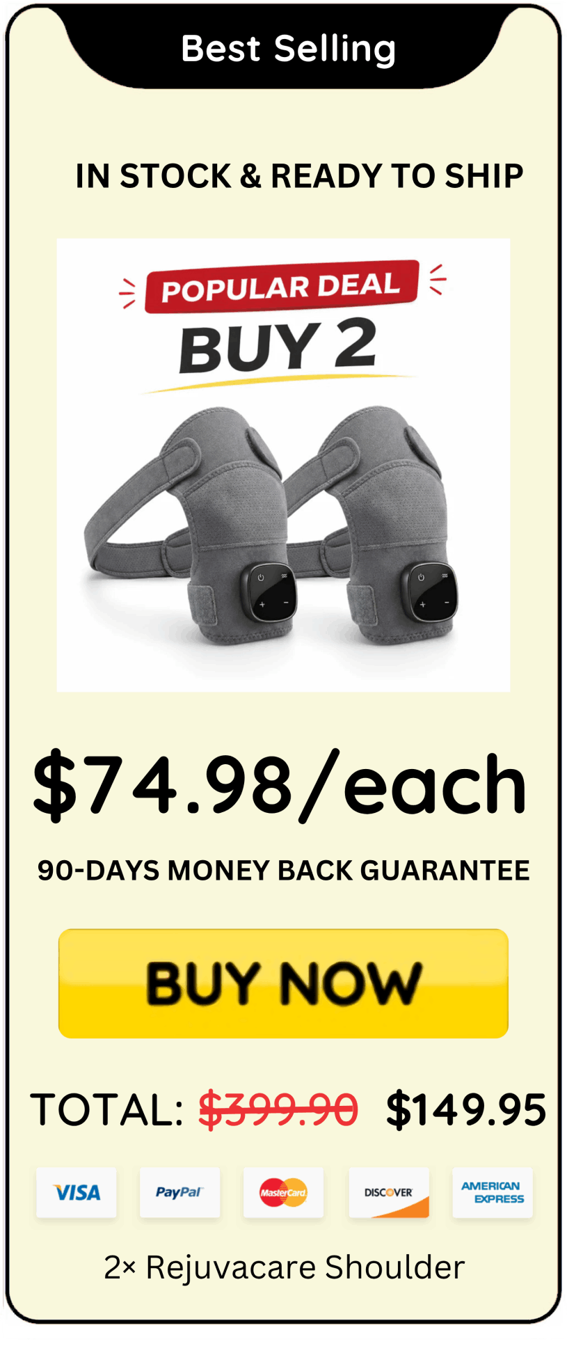 Rejuvacare Triple Method Shoulder Massager offer price 