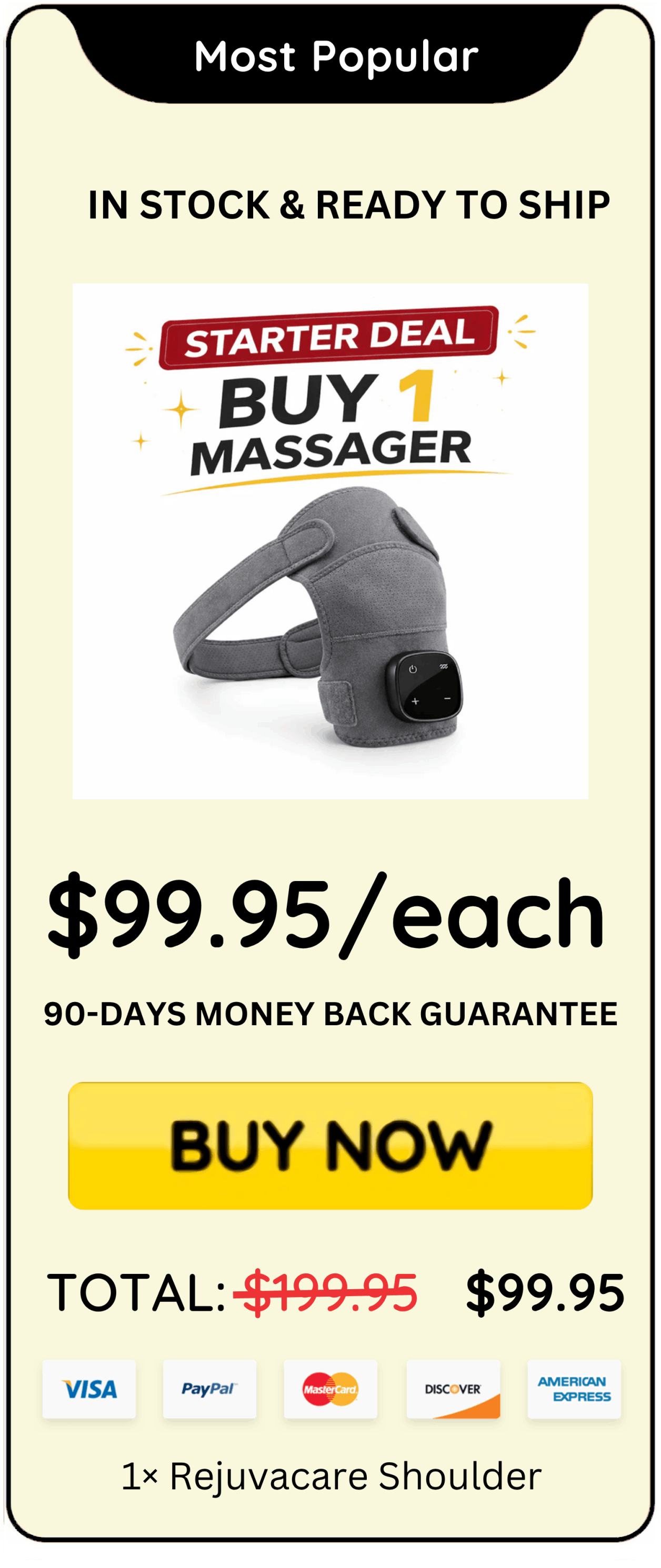 Rejuvacare Triple Method Shoulder Massager offer price 