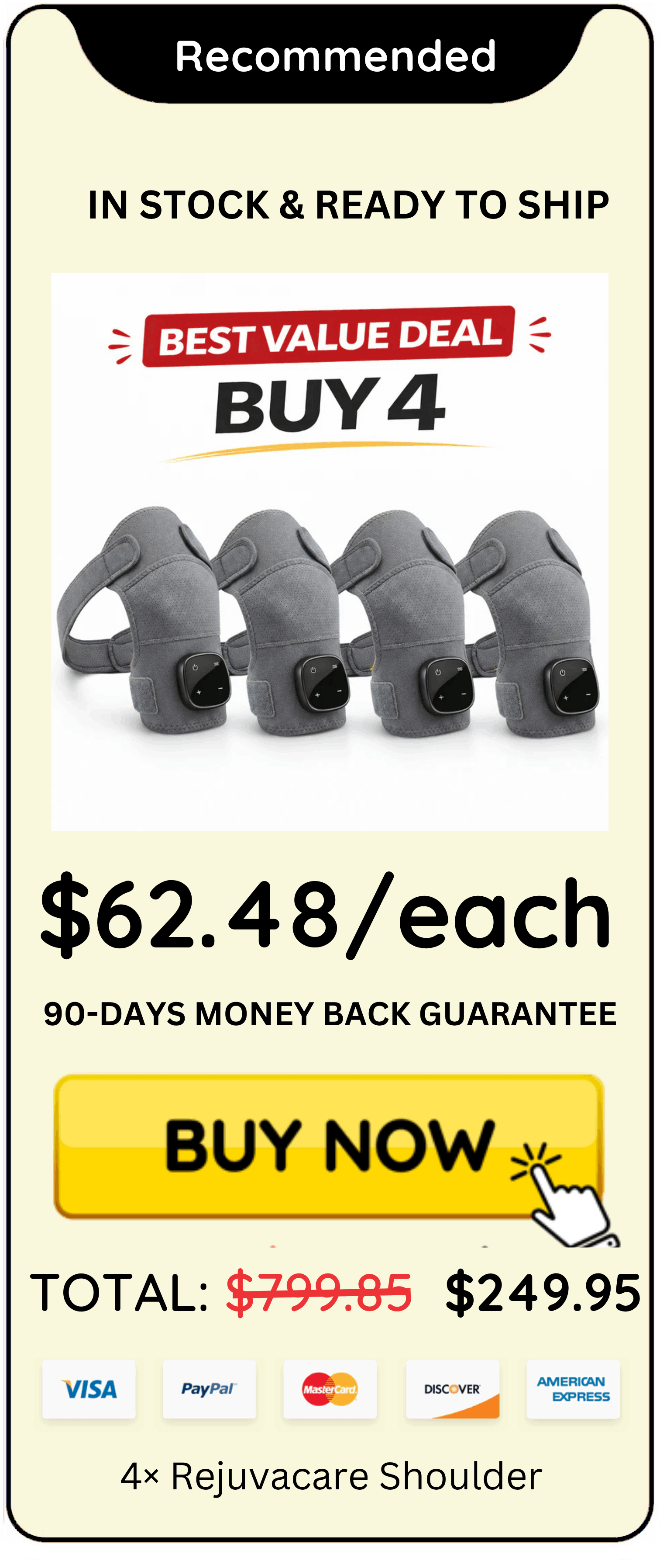 Rejuvacare Triple Method Shoulder Massager offer price 